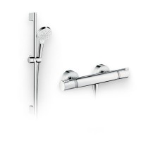 Душевой комплект Термостат Hansgrohe Ecostat Comfort 13116000 для душа + Гарнитур Crometta 1jet 650 26533400
