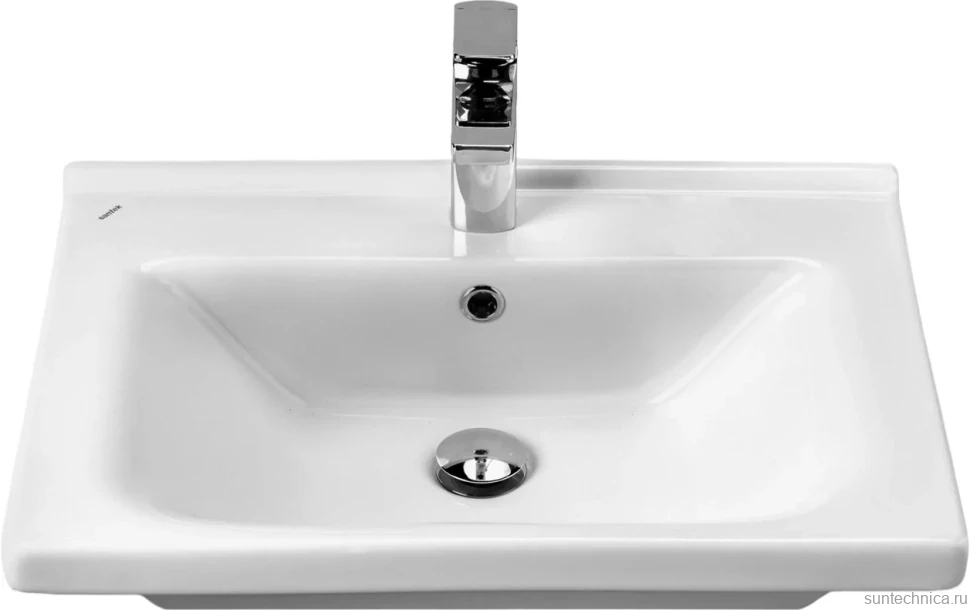 Тумба с раковиной AQUATON Хоуп 60 подвесная, 1 ящик, хаки