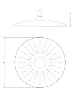 Верхний душ Haiba HB008 хром