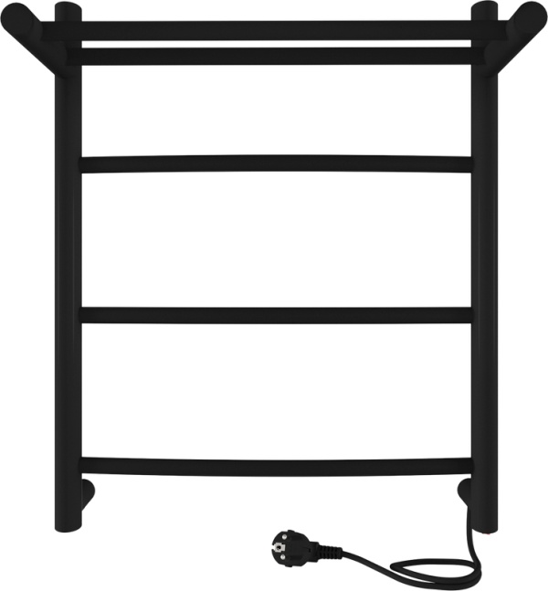 Полотенцесушитель электрический Indigo Arc LCAE50-40BRPR с полкой, черный муар