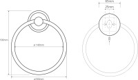Полотенцедержатель Bemeta Retro 144104067