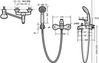 Смеситель для ванны с душем Bravat Fit F6135188CP-B-RUS
