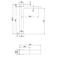 Смеситель для раковины AQUAme Savona 250 темный металл AQM6814GM Смеситель для раковины AQUAme Savona 250 темный металл AQM6814GM