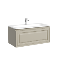 Тумба с раковиной Sancos Very 90 подвесная, beige soft, раковина СN7019