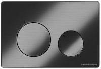 Кнопка смыва для унитаза Ceramicanova CN12-001GG пластик, цвет вороненая сталь