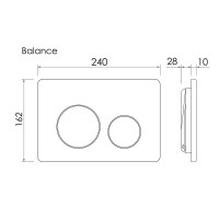 Кнопка смыва для унитаза Ceramicanova CN12-001GG пластик, цвет вороненая сталь