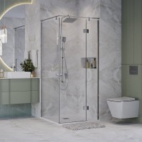 Душевой уголок Niagara Nova NG-6632-34 100x100, профиль хром, стекло прозрачное