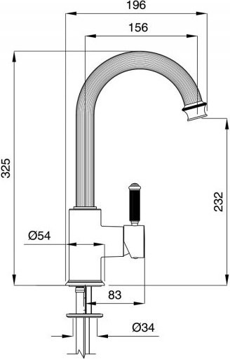 Смеситель для раковины Cezares Olimp LSM2 03/24 L