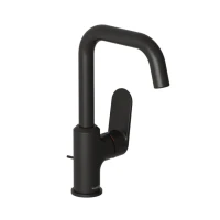 Смеситель для раковины Kludi X1 320273975 с донным клапаном, черный матовый Смеситель для раковины Kludi X1 320273975 с донным клапаном, черный матовый