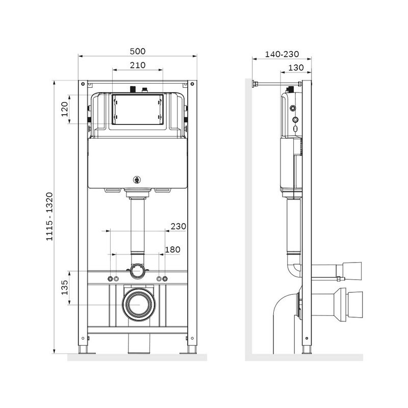 Инсталляция для унитаза AM.PM Pro I012704 крепление к полу и стене, с шумоизоляцией