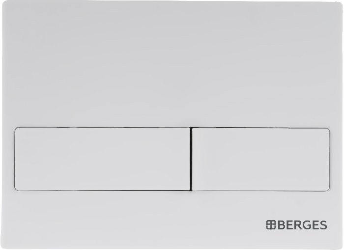 Кнопка смыва Berges Novum L4 белый, матовый