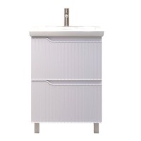 Тумба под раковину без столешницы Vigo Neo 60 напольная, 2 ящика, матовая белая