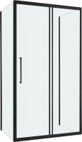 Душевой уголок Abber Schwarzer Diamant AG30160BH-S80B-S80B 160x80, профиль черный, стекло прозрачное