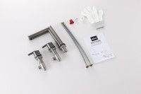 Смеситель для раковины Abber Perfekte 316 AF8A08BGG оружейная сталь брашированная Смеситель для раковины Abber Perfekte 316 AF8A08BGG оружейная сталь брашированная