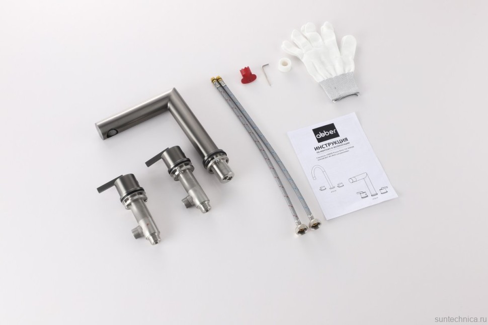 Смеситель для раковины Abber Perfekte 316 AF8A08BGG оружейная сталь брашированная