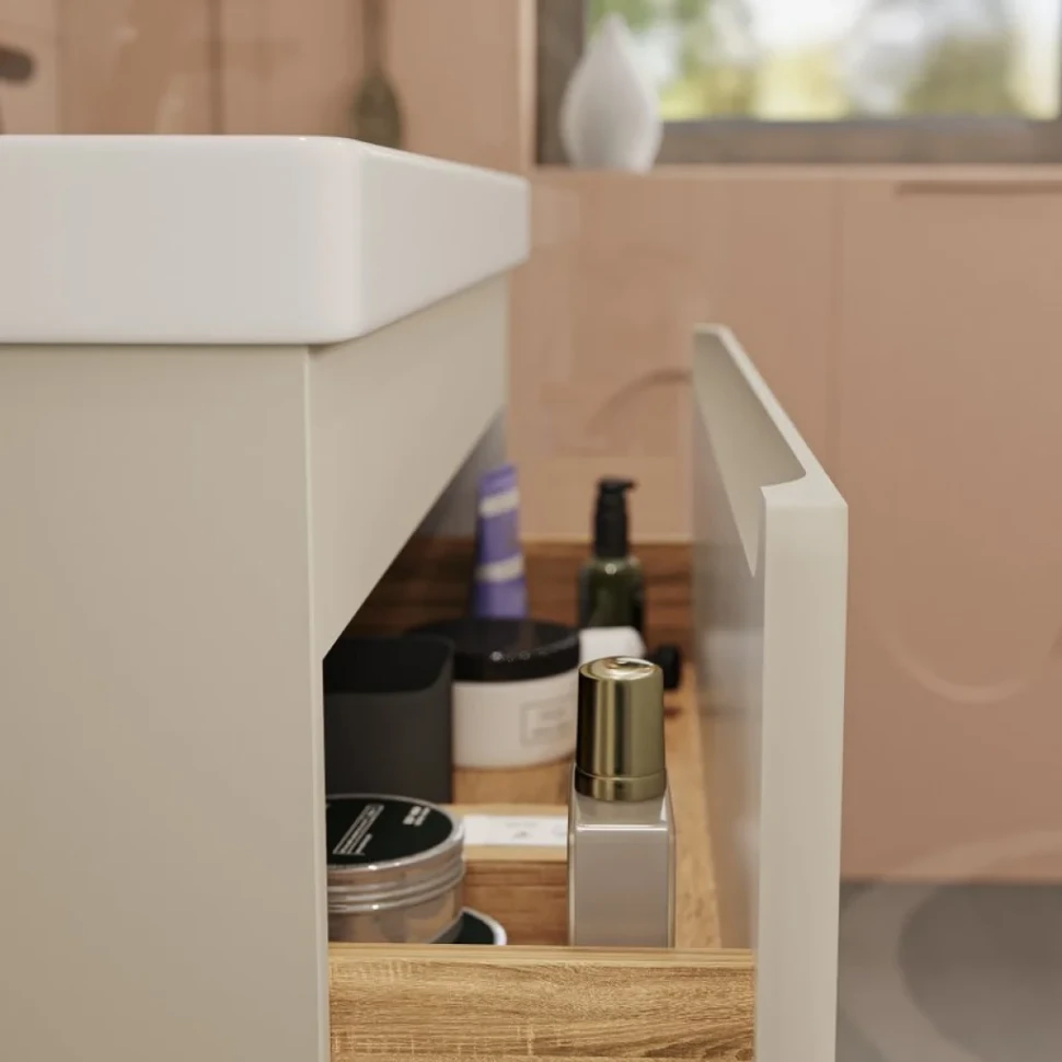 Тумба под раковину без столешницы SanStar Riana 100 подвесная, cappuccino