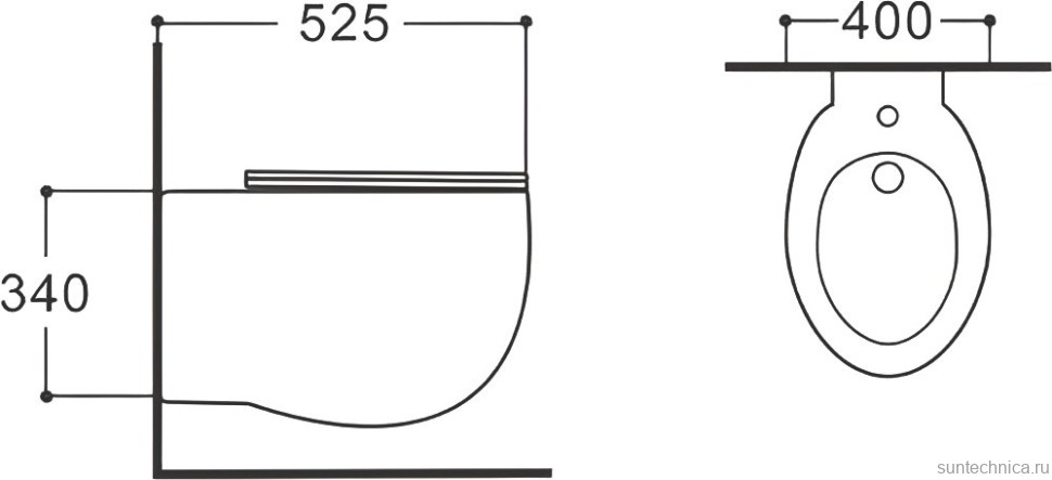 Биде подвесное AQUATEK Альтаир AQ1089-00 белое