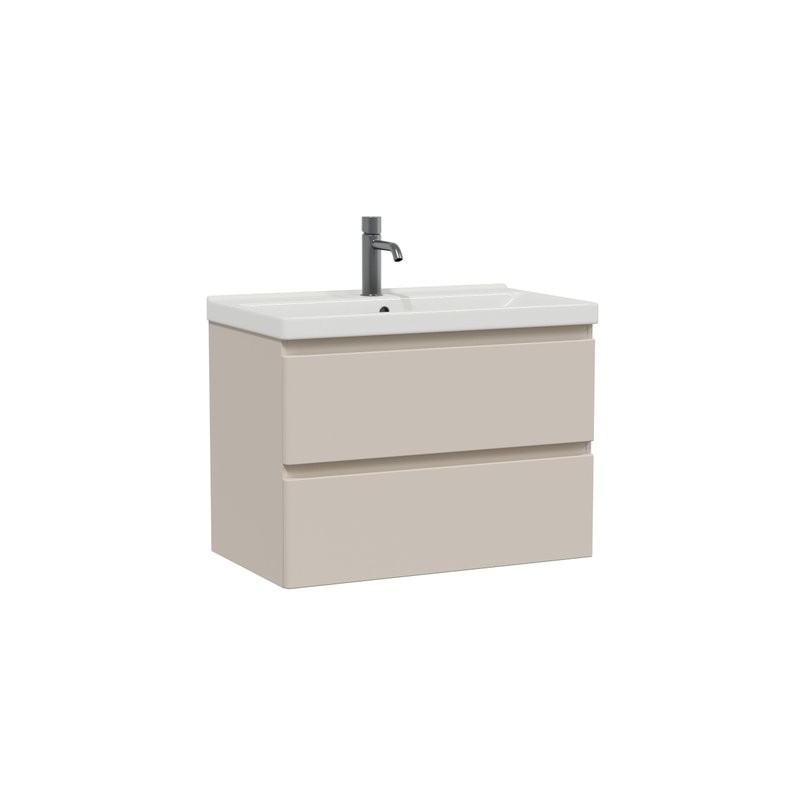 Тумба с раковиной SanStar Riana 80 подвесная, cappuccino, раковина Fest 80