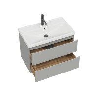 Мебель для ванной комнаты SanStar Riana 80 подвесная, grey, раковина Fest 80