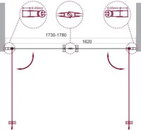 Душевая дверь в нишу BelBagno Etna B-2-180-C-Cr