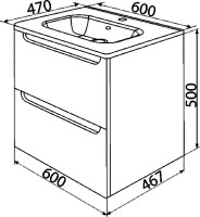 Тумба с раковиной IDDIS Edifice 60 подвесная, белая