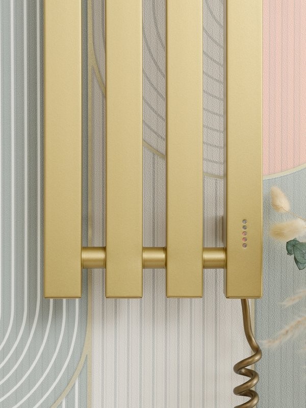 Полотенцесушитель электрический Сунержа Сатерленд 4.0 32-0853-1215 120x20 см, подключение справа, скрытое подключение справа, золотой шелк, I-образный