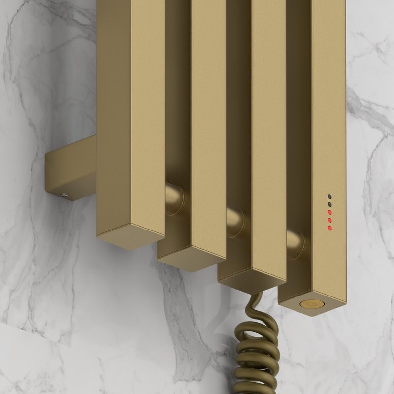 Полотенцесушитель электрический Сунержа Сатерленд 4.0 32-0853-1215 120x20 см, подключение справа, скрытое подключение справа, золотой шелк, I-образный