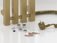 Полотенцесушитель электрический Сунержа Сатерленд 4.0 32-0853-1215 120x20 см, подключение справа, скрытое подключение справа, золотой шелк, I-образный