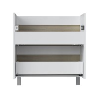 Тумба с раковиной Vigo Cross 80 напольная, 2 ящика, светлое дерево