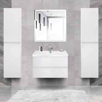 Мебель для ванной Cezares Molveno 46 80 bianco ghiaccio, с раковиной Cezares CZR-MIL-80-LVB