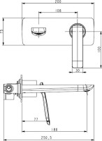 Смеситель для раковины Timo Helmi 4071/00-16SM С ВНУТРЕННЕЙ ЧАСТЬЮ