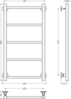Полотенцесушитель водяной Стилье Версия-КН 00640-8040 80x45 см, без покрытия, лесенка
