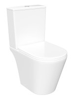 Унитаз-компакт напольный STWORKI Вестфолл S08400WH с микролифтом, безободковый, белый