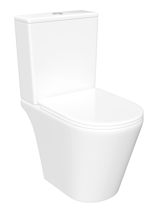 Унитаз-компакт напольный STWORKI Вестфолл S08400WH с микролифтом, безободковый, белый