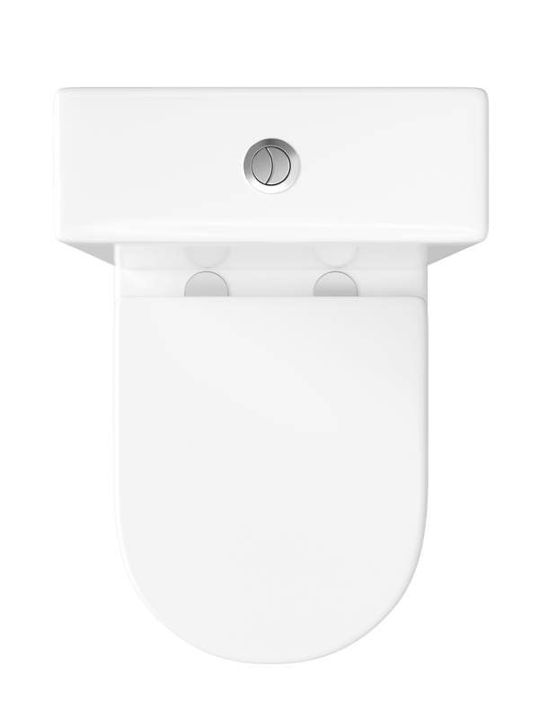 Унитаз-компакт напольный STWORKI Вестфолл S08400WH с микролифтом, безободковый, белый