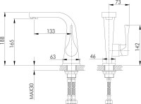 Смеситель для раковины Rossinka RS34 RS34-12U