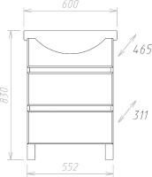 Мебель для ванной комнаты Onika Элита 60.13 белая Мебель для ванной комнаты Onika Элита 60.13 белая