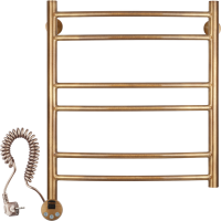 Полотенцесушитель электрический Secado Милан 2 65x55 см, подключение слева, бронза, лесенка, латунь