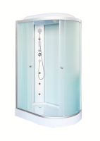 Душевая кабина DTO LM902L 120х80, с гидромассажем и электрикой, профиль хром, стекло матовое