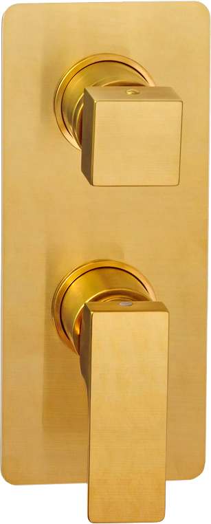 Встраиваемый смеситель для душа и ванны Remer Absolute AU92KBBG золото брашированное