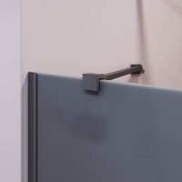 Шторка на ванну RGW SC-150 70 см, профиль черный, стекло серое