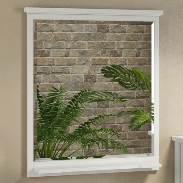 Зеркало Comforty Тбилиси 70 белый глянец, с полкой