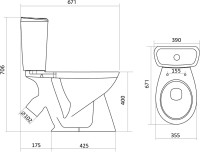 Унитаз-компакт напольный Santek Бриз 1WH302138