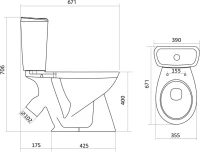 Унитаз-компакт напольный Santek Бриз 1WH302138
