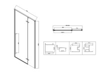 Душевой уголок Vincea Slim-N VSR-5SN9090CLGM 90х90, профиль вороненая сталь, стекло прозрачное