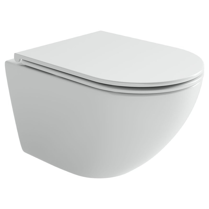 Унитаз подвесной Ceramicanova Whirl, торнадо 3.0, сиденье микролифт, белый, CN11007T