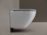 Унитаз подвесной Ceramicanova Whirl, торнадо 3.0, сиденье микролифт, белый, CN11007T