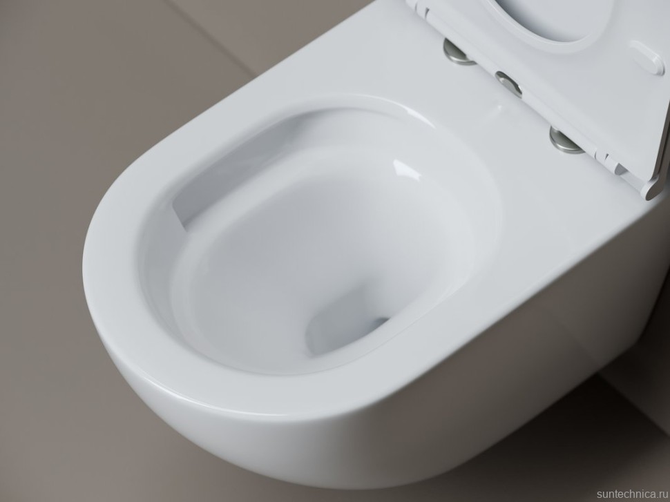 Унитаз подвесной Ceramicanova Whirl, торнадо 3.0, сиденье микролифт, белый, CN11007T