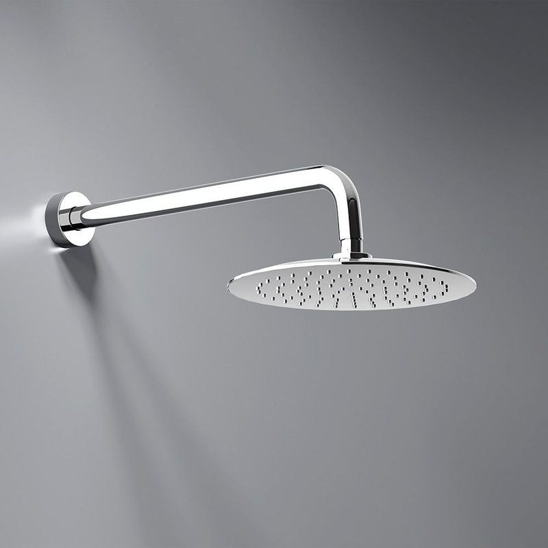 Душевая система с тропическим душем Damixa Scandinavian Pure 936530000 хром, скрытого монтажа, смеситель для 2 потребителей, верхний душ, встраиваемый душевой комплект, штанга, гарантия 10 лет, Дания