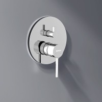 Душевая система с тропическим душем Damixa Scandinavian Pure 936530000 хром, скрытого монтажа, смеситель для 2 потребителей, верхний душ, встраиваемый душевой комплект, штанга, гарантия 10 лет, Дания